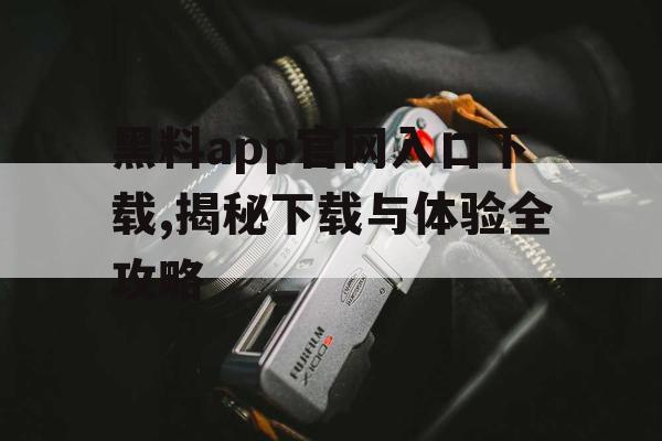 黑料app官网入口下载,揭秘下载与体验全攻略