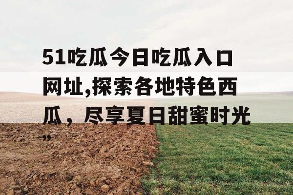 51吃瓜今日吃瓜入口网址,探索各地特色西瓜，尽享夏日甜蜜时光”
