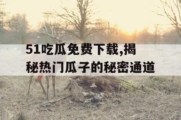 51吃瓜免费下载,揭秘热门瓜子的秘密通道
