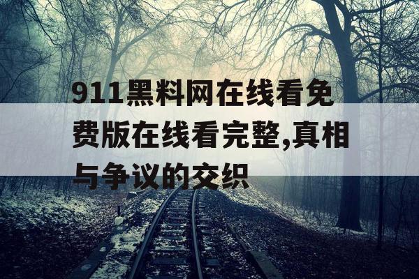 911黑料网在线看免费版在线看完整,真相与争议的交织