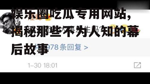 娱乐圈吃瓜专用网站,揭秘那些不为人知的幕后故事