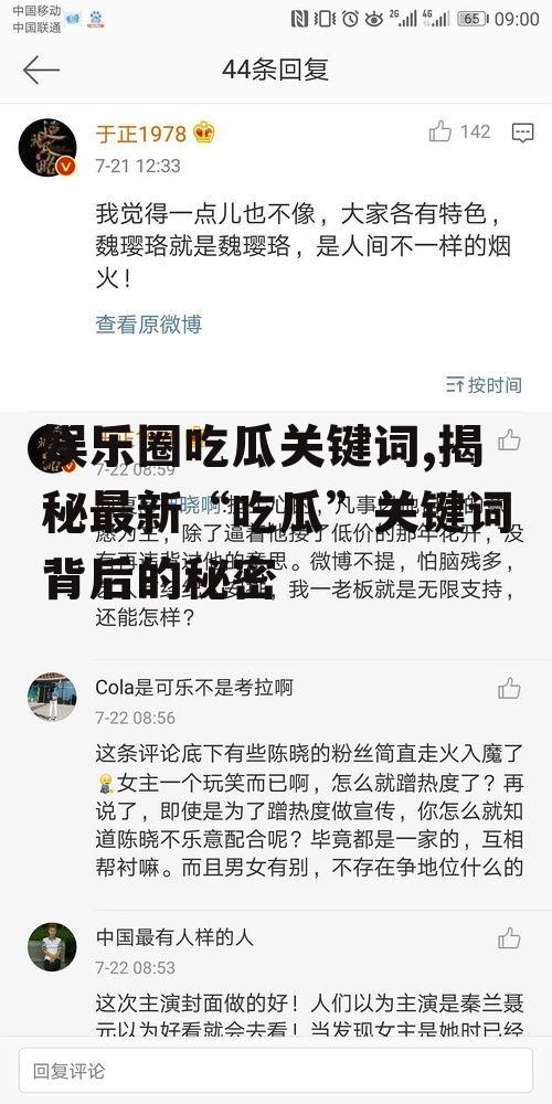 娱乐圈吃瓜关键词,揭秘最新“吃瓜”关键词背后的秘密