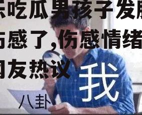 娱乐吃瓜男孩子发脾气太伤感了,伤感情绪引发网友热议
