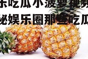 娱乐吃瓜小菠萝视频,揭秘娱乐圈那些吃瓜趣事