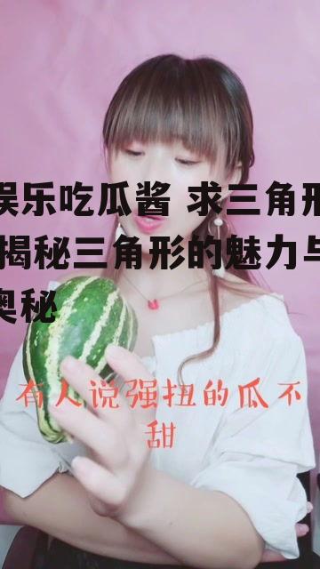 娱乐吃瓜酱 求三角形,揭秘三角形的魅力与奥秘