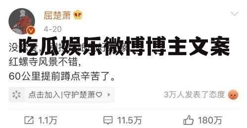 吃瓜娱乐微博博主文案